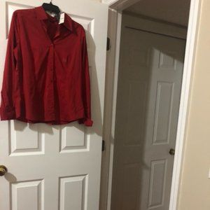 Women's New York and Company Red Shirt